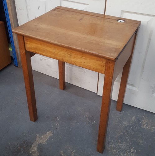 Vintage school desk with - school, desk,