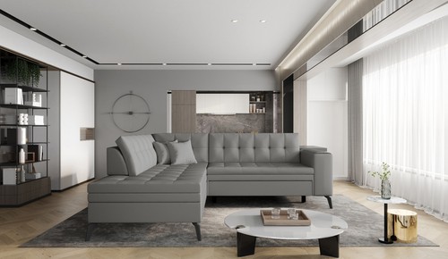 Lanvin grey corner sofa bed - corner, |