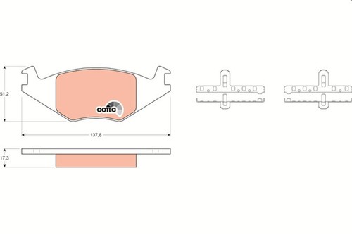 Brake pads trw gdb463 for - trw,