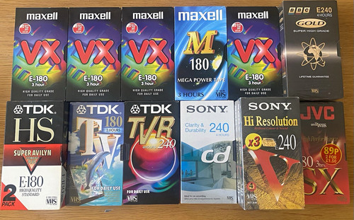 Blank recordable vhs - recordable, tape