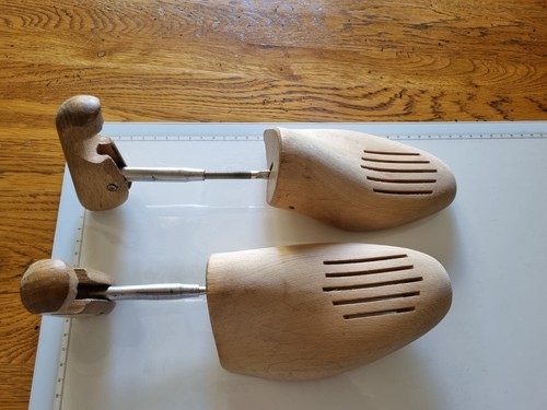 Vintage wooden shoe trees - vintage,