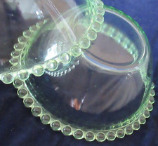 2 x green candlewick design