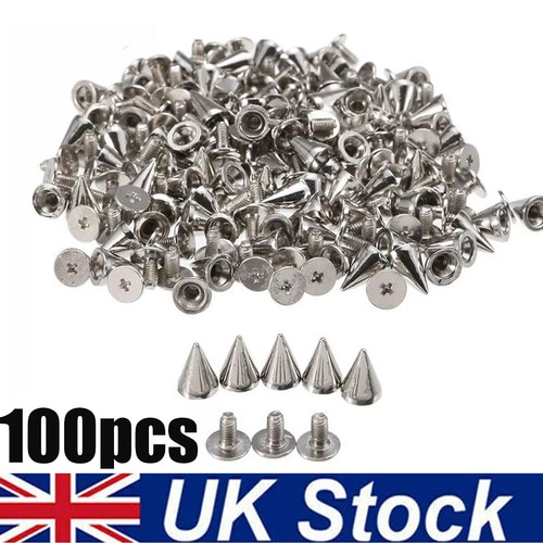 100pcs 10mm punk cone spikes - 10mm,