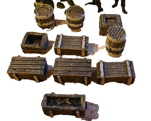 Wooden boxes and - boxes, barrels