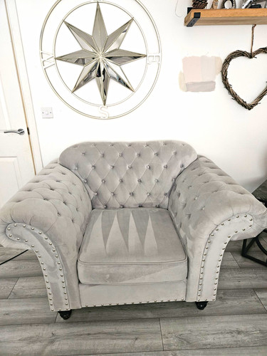 Chesterfield armchair grey - chesterfield,