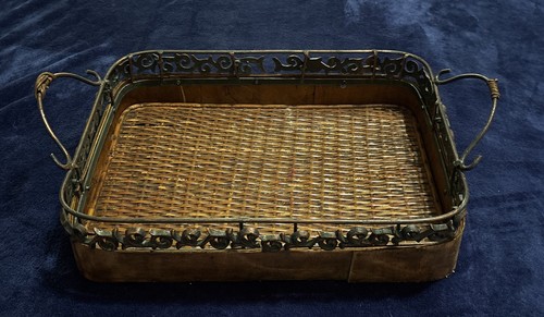 Vtg wicker rectangular - wicker,