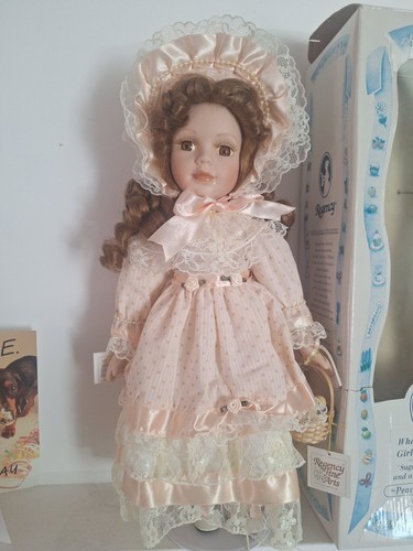Regency porcelin doll - regency, peaches