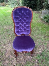 Antique purple velvet prayer chair