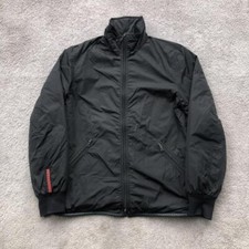 Prada Red Tab Fleece Lined Coat Jacket
