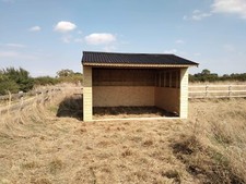 12ft x 14ft Animal Horse Wooden Field Shelter Static / Mobile  25mm T&G Cladding