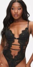 Ann Summers Starlet Crotchless  Black Body Small 8 10
