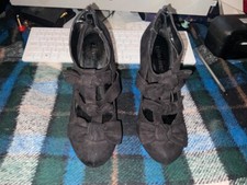 Love Label black ladies high heel faux suede shoes size 4 eu37