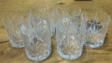 Set six cut glass whiskey - six,