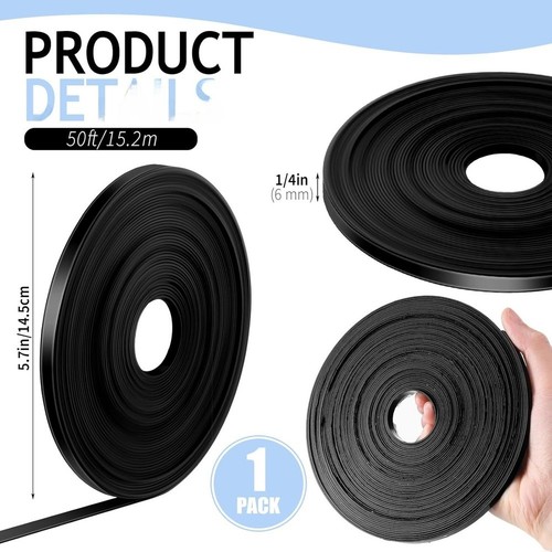 Magnetic tape 6mm wide black - tape,