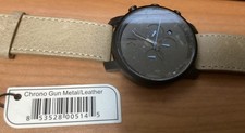 MVMT Chrono Gun Metal/ Leather