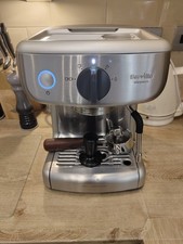 BREVILLE MINI BARISTA COFFEE MACHINE WITH STEAM WAND SILVER ESPRESSO MACHINE