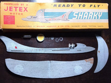 Vintage Jetex Model Toy, Sharky Ready To Fly