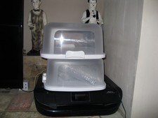 2 X cake tubs, ideal for celebration cakes/ NOT CHEAP ONES, PROPER SIDE CLIPS . 