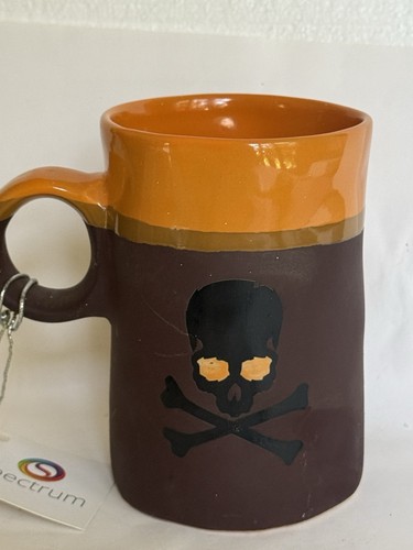 Halloween clay skull ceramic - halloween,