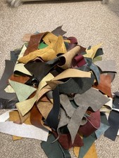 1.7kg Off cuts, small pieces multicoloured leather scraps