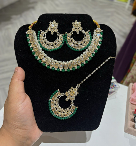 Gold tone green clear - gold-tone,