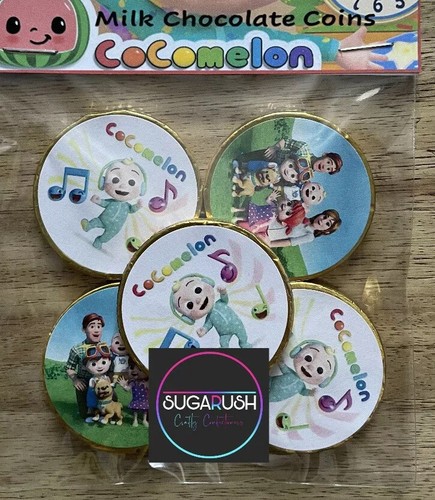 Cocomelon themed choc coin - themed,