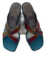 Ivory Of Bond Street. Clio Mules. Size 35 Slim Fit. Multicoloured. New .