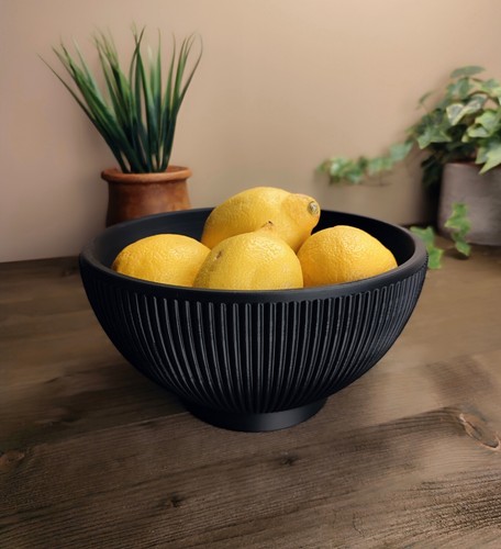 Fruit bowl with - bowl, ribbed