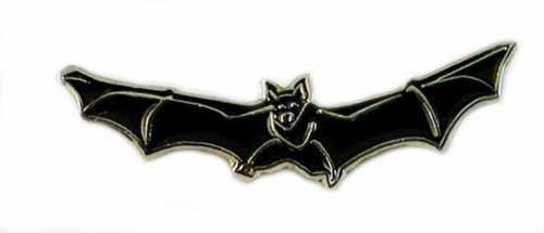Black bat metal enamel - bat, pin