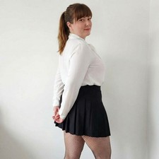 White Pussybow Tie Neck