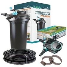 Pressurised Koi Pond Filter UV Steriliser Kit  and pump  -  - Ponds up to 20000