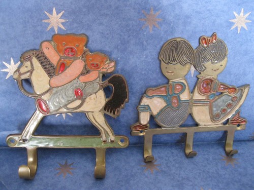Vintage brass enamel wall - vintage,