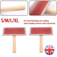 1pair Hand Carders Handle Shedding Wool Carding Combs Felting Preparation