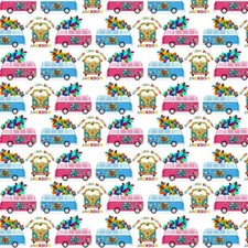 PERSONALISED CAMPER VAN WRAPPING PAPER BIRTHDAY NAME PRESENT WRAP 