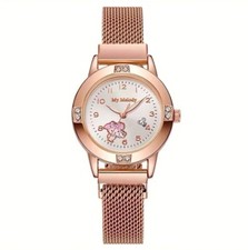 NEW SANRIO MY MELODY ROSE GOLD WATCH + FREE GIFT BOX & BAG ~ HELLO KITTY
