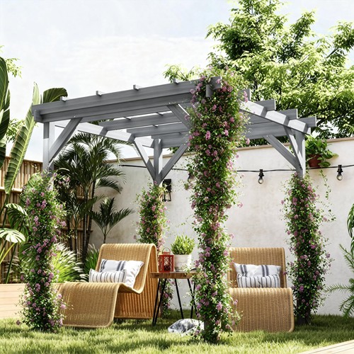 Wooden pergola kit - x,
