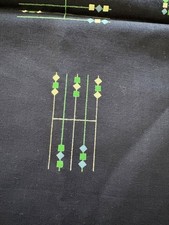 vintage wool fabric remnant -