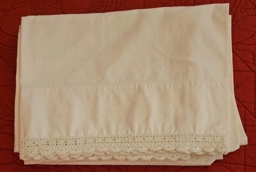 Vintage white pillowcase set - vintage,