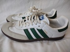 Adidas Samba Mens Originals Shoes Trainers UK 6.5 675091 White Green VGC