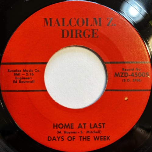 Malcolm dirge days - z, of