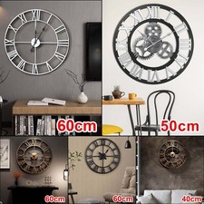 40-60CM EXTRA LARGE ROMAN NUMERALS SKELETON WALL CLOCK BIG GIANT OPEN FACE ROUND