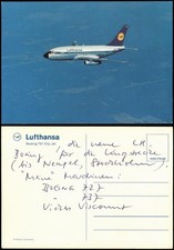 Postcard Lufthansa Boeing 737