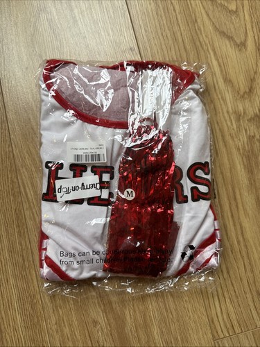 Red cheerleader outfit with - cheerleader,