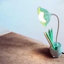 Green flower flexible lamp and - green,