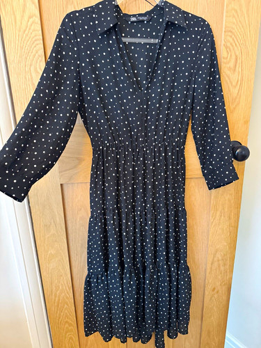 Zara black white polka dot - black, &