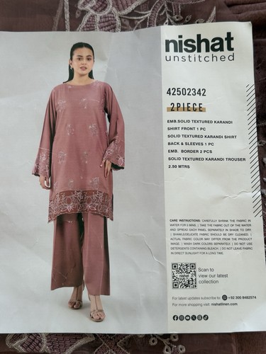 Nishat unstitched piece - nishat,