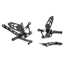 Gilles MUE2 Adjustable Rearset Kit - Black Yamaha MT-10 2022-2025