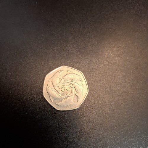 50p coin dolphins gibraltar - coin,