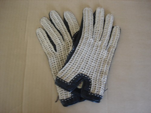 Ladies dents black - , leather