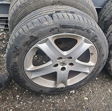1X Peugeot 407 Cosmos 5 Spoke Alloy Wheel  17" ET48 Single. 215 55 17. Good Tyre